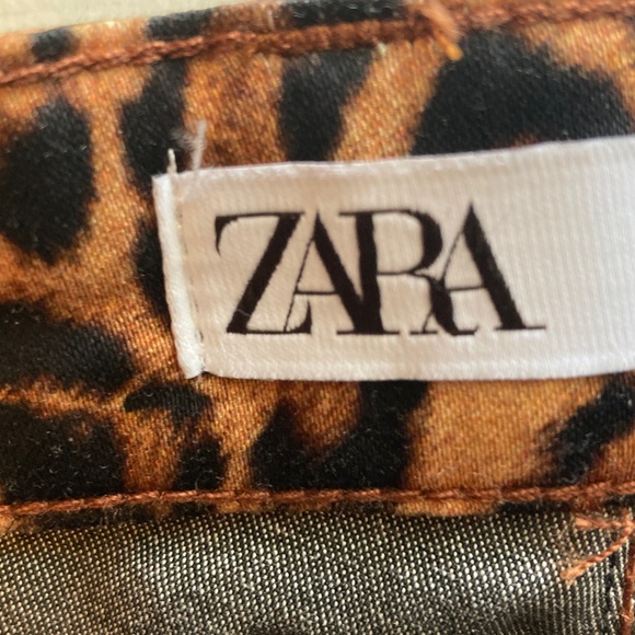 NWOT Zara Animal Print Skinny Pants - Picture 2 of 9